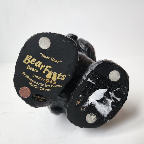 Bear Foots "Sher Bear" Limited Edition #0100/11922 Jeff Fleming 8” Figure Black - Picture 8 of 8